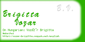 brigitta vozar business card